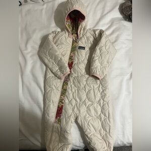 Patagonia Cream and Pink Puffer Jacket